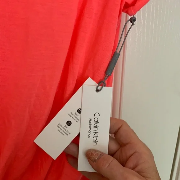 NWT Calvin Klein “electric Salmon” workout top XL. - Picture 2 of 5
